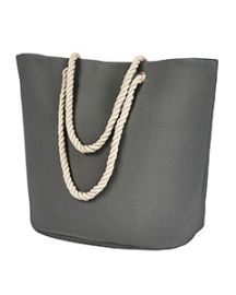 BAGedge Polyester Canvas Rope Tote Bag - 15"W x 15.5"H x 11"D