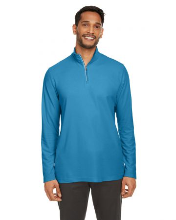 Core 365 Men's Fusion ChromaSoft� 6-ounce 100% Polyester Moisture Wicking Performance Pique Quarter-Zip Jacket