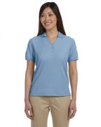 Devon & Jones Ladies' Pima Pique Short-Sleeve Y-Collar Polo