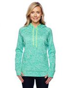 J America Ladies' Cosmic Contrast Fleece Hooded Sweatshirt