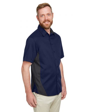 Harriton Men's Flash IL Colorblock Short Sleeve Shirt