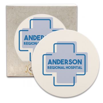 CoasterStone Round Absorbent Stone Coaster - Single (4.25")