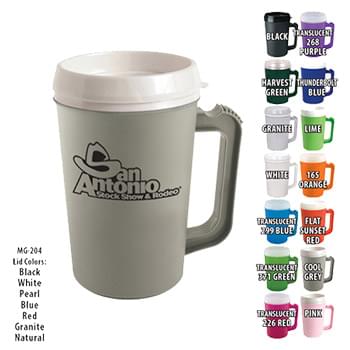 The Grande 22oz Coffee Mug With Spill-Resistant Lid -  6 3/4" W x 4 1/8" H